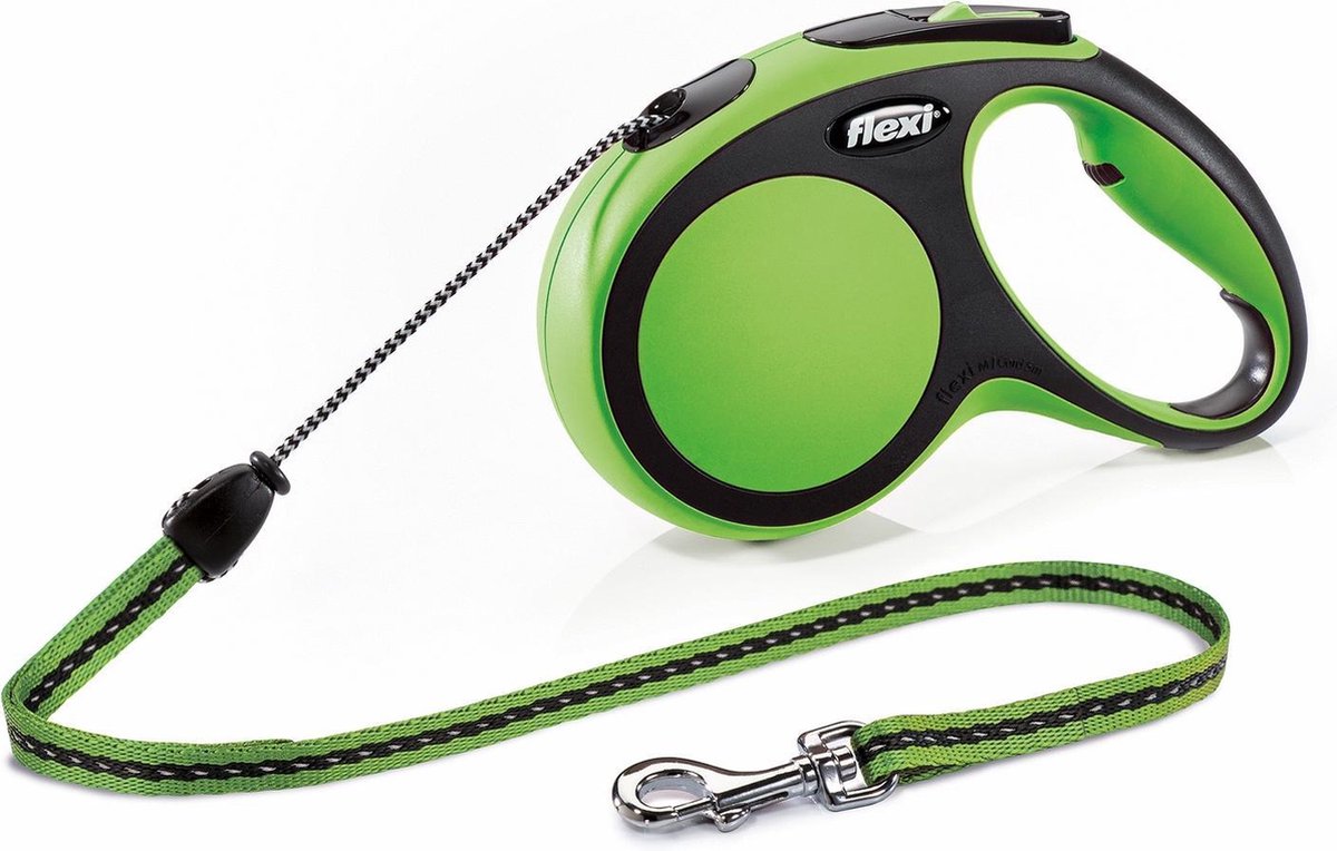 Flexi New Comfort Koord - Hondenriem - Groen - M - 5 m - (<20 kg)