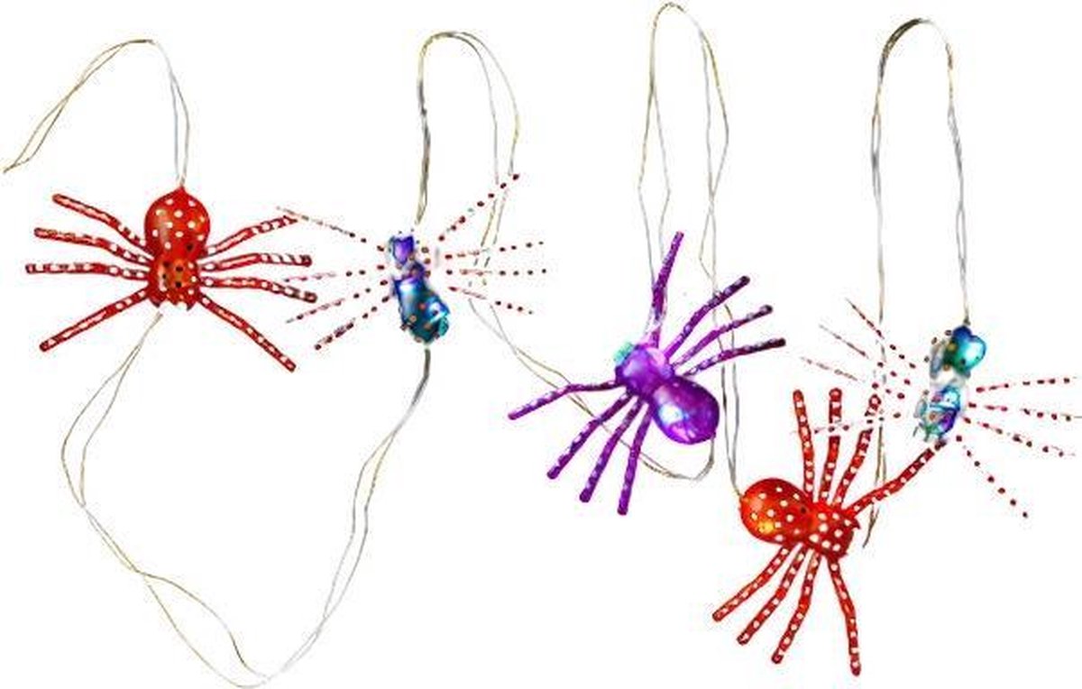Verhaak Spinnen Halloween 14 X 8 Cm Rood/paars