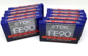 10 x Audio Cassette Tape TDK FE 90 FERRIC normaal Position type I - Uiterst geschikt voor alle opnamedoeleinden / Sealed Blanco Cassettebandje / Cassettedeck