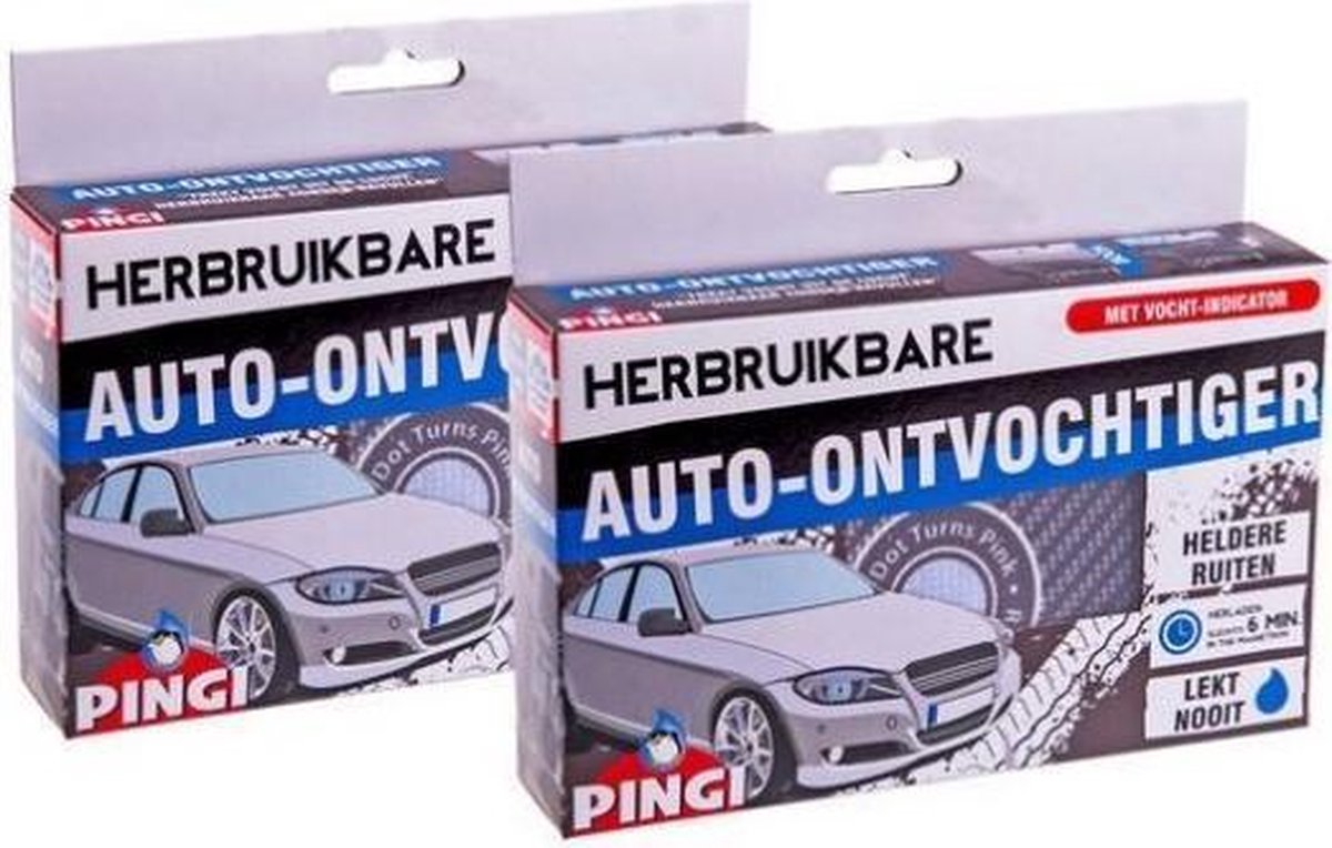 Pingi Auto Ontvochtiger - 2 Stuks x 150 Gram
