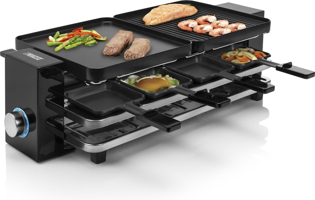 Princess 162925 Raclette Piano Black 8 - 8 personen