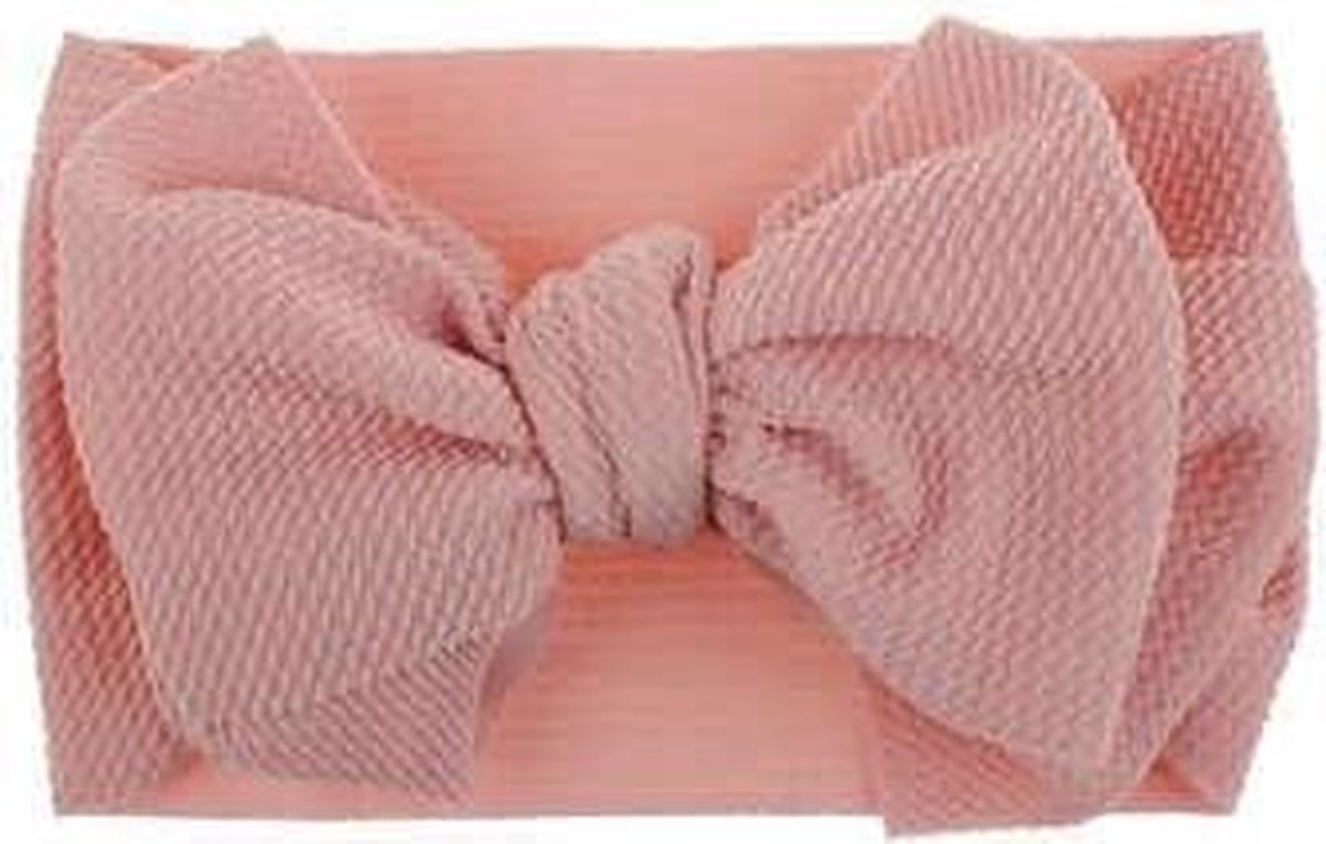 MINIIYOU® Baby & peuter Haarband met strik (1-3 jaar) roze| verstelbaar in maat | hoofdband grote strik