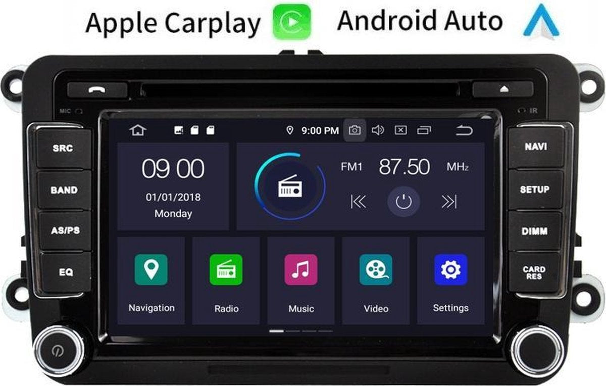 Navigatie vw polo dvd carkit android 10 usb android auto apple carplay 64gb
