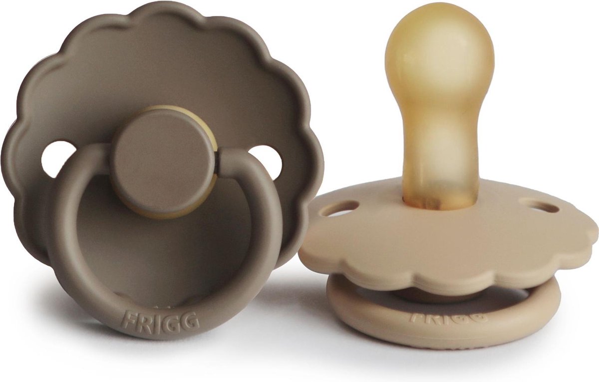 Frigg - Daisy Speen - Set van 2 - BPA vrij - 6 tot 18 maanden - Croissant/Portobello