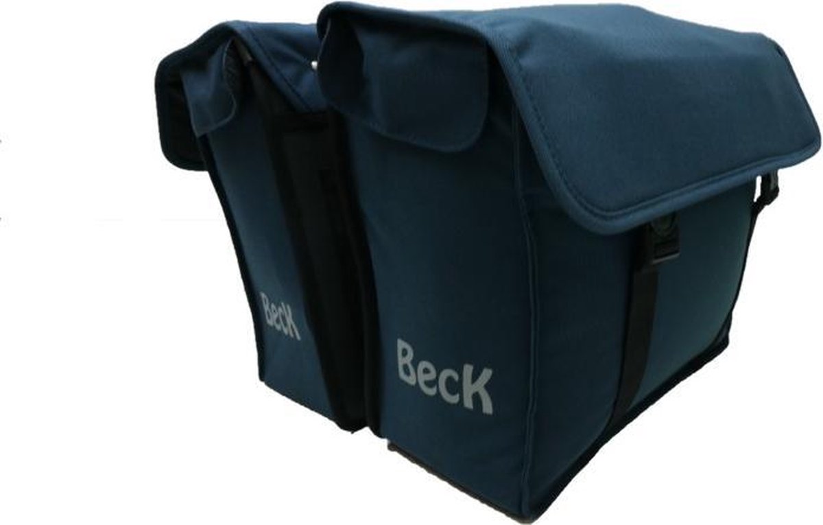 BECK Canvas small blauw Dubbele Fietstas 35 Liter