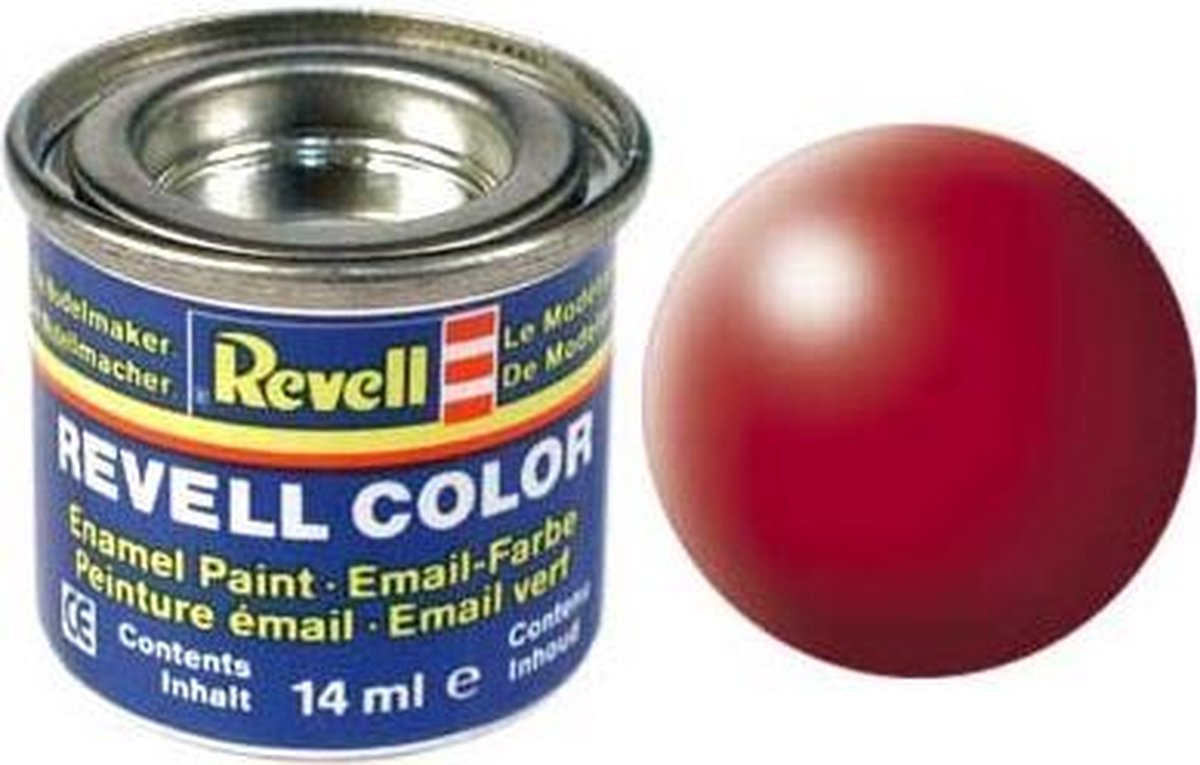 Revell #330 Fiery Red - Satin - RAL3000 - Enamel - 14ml Verf potje