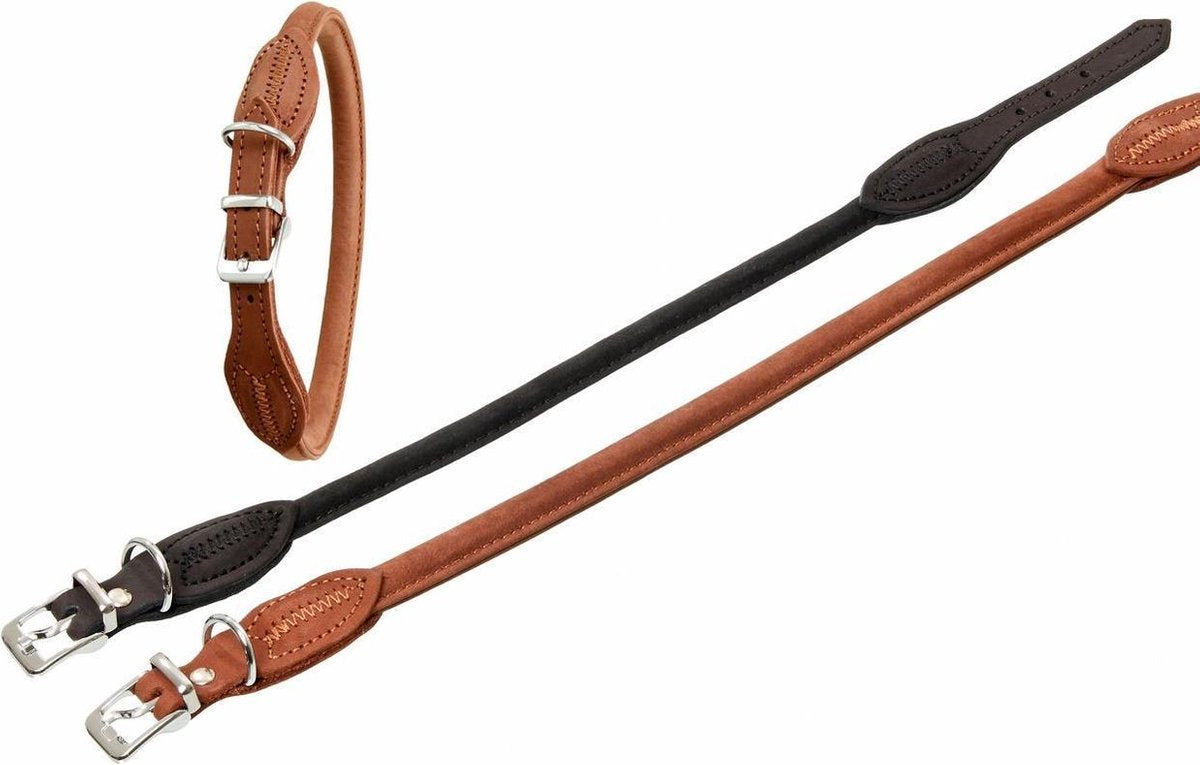 Collar buffalo round 37cm 6mm black verst/adj 31