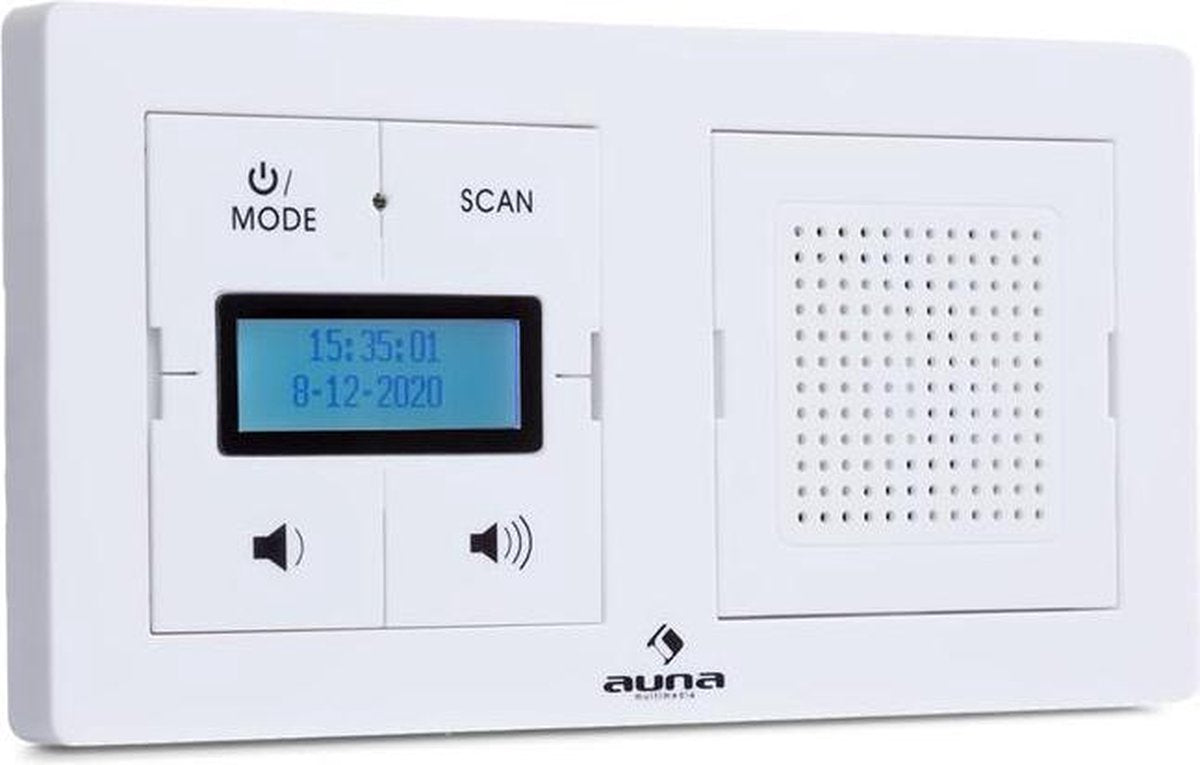 auna DigiPlug UP inbouwradio - DAB+/FM tuner - Bluetooth - LC-display - Verticale en horizontale montage mogelijk- afstandsbediening