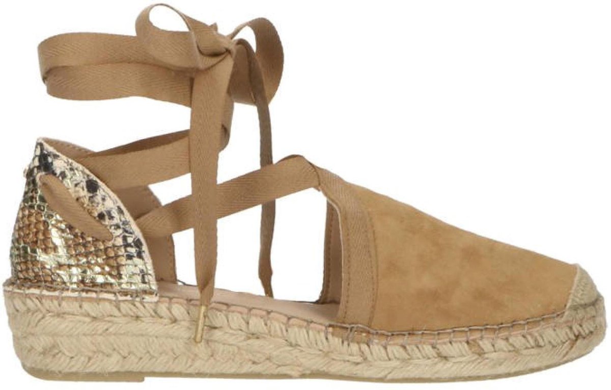 Fred de la Bretoniere Vrouwen  Espadrilles / Damesschoenen Sleehak -   152010167 - Cognac - maat 39