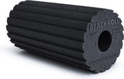 BLACKROLL Flow Foam Roller 30 cm met geribbeld oppervlak voor extra stimulatie - Zwart