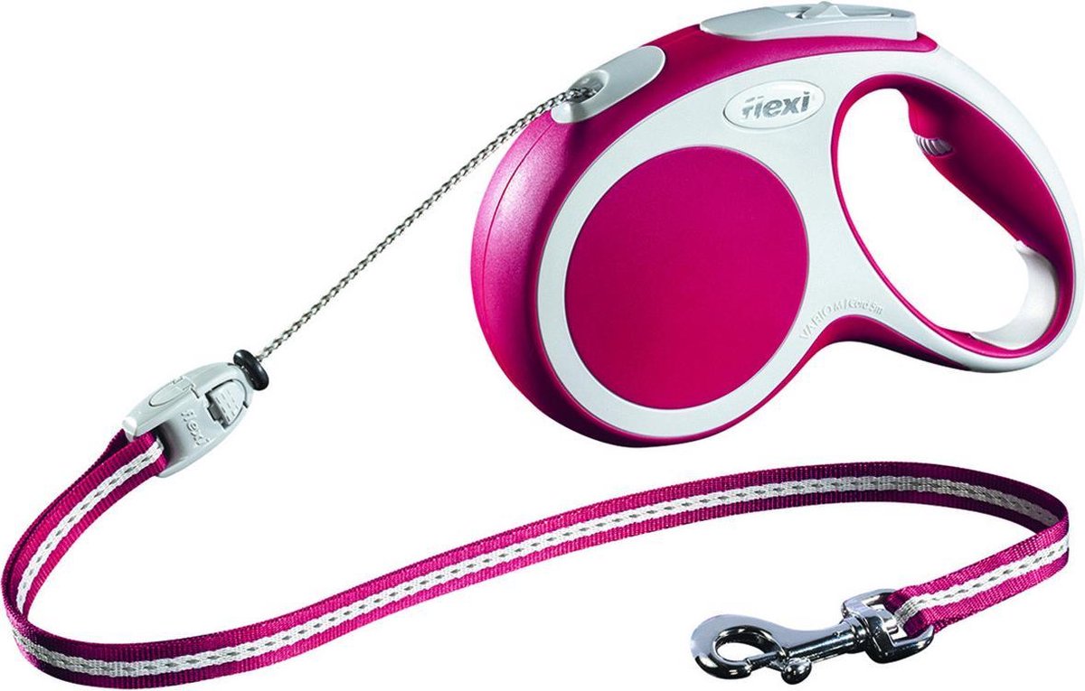 Flexi Vario M - Riem - 500cm x 55mm - Rood