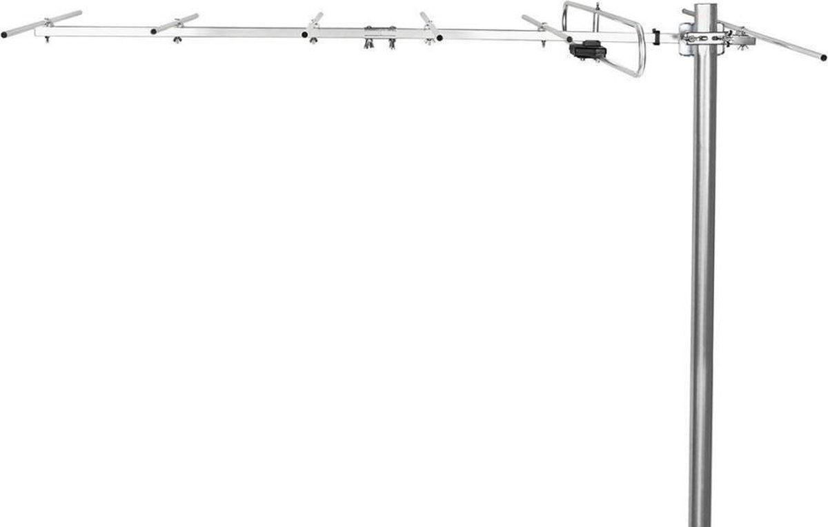 Buitenantenne | VHF | Ontvangstbereik: ≥50 Km | Versterking: 13 dB | 75 Ohm | Antenne lengte: 1348 mm | Aluminium