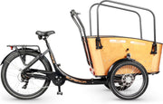 SUPERIOR ELEKTRISCHE BAKFIETS 7 SPEED BLACK BROWN