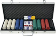 Pokerset met 500 chips aluminium