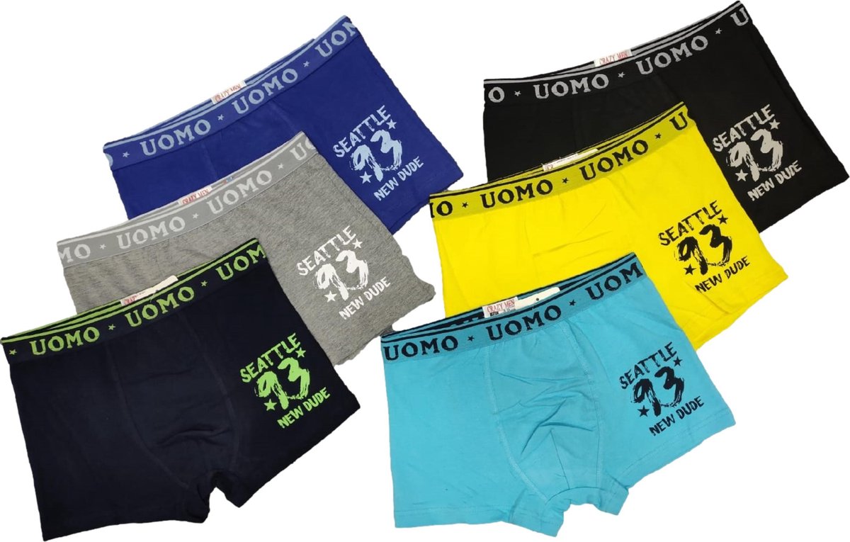 Jongens ondergoed 049 – Katoenen boxershort voor kinderen - Onderbroek 8 PACK 152/158