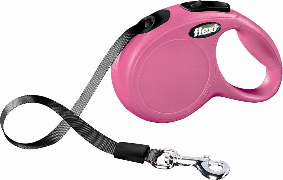 Flexi New Classic Tape - Hondenriem - Roze -  Xs - 3 m  - (<12 kg)