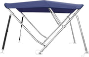 3 Boog RVS Biminitop Zonnetent H137 cm BLAUW Breedte 246-261 cm
