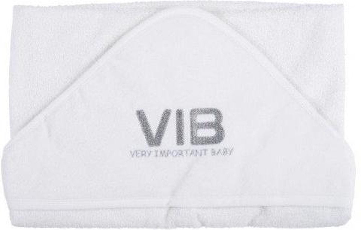 VIB Badcape - Wit - Gewafeld