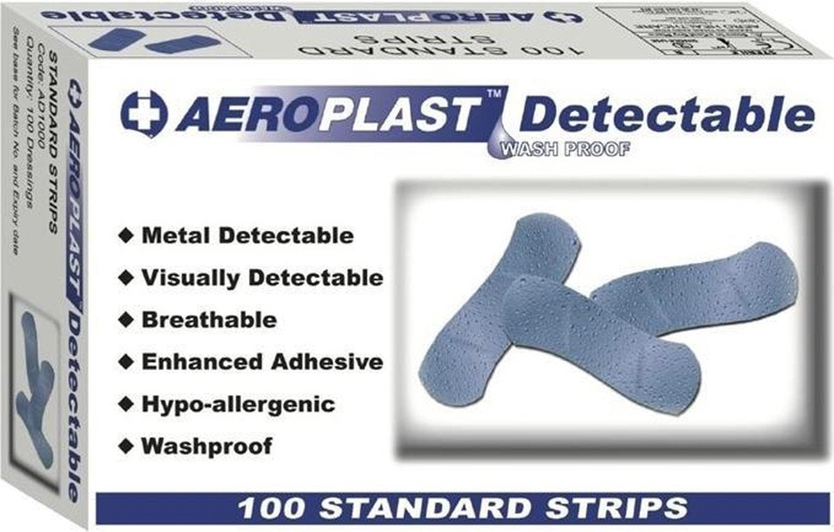 Blauwe detecteerbare pleisters
