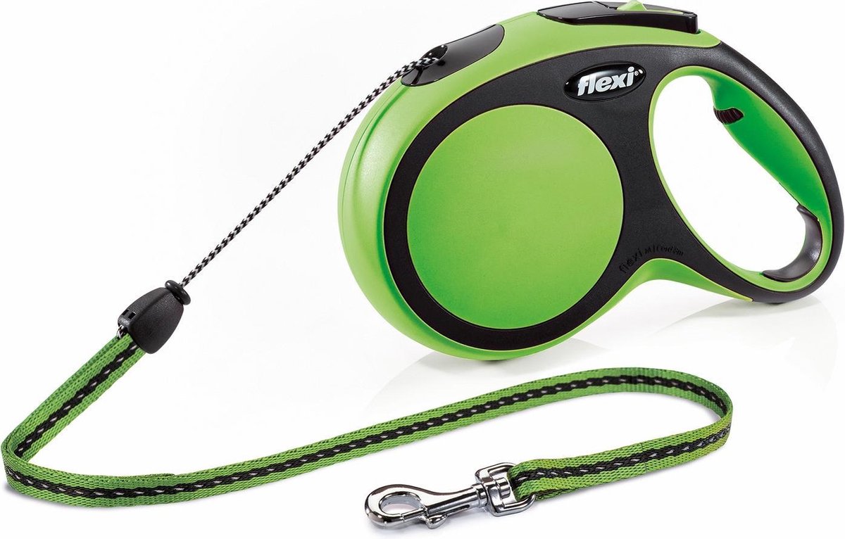 Flexi New Comfort Koord - Hondenriem - Groen - M - 8 m