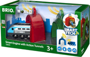 BRIO Smart Tech Engine - Locomotief met 2 Actietunnels - 33834