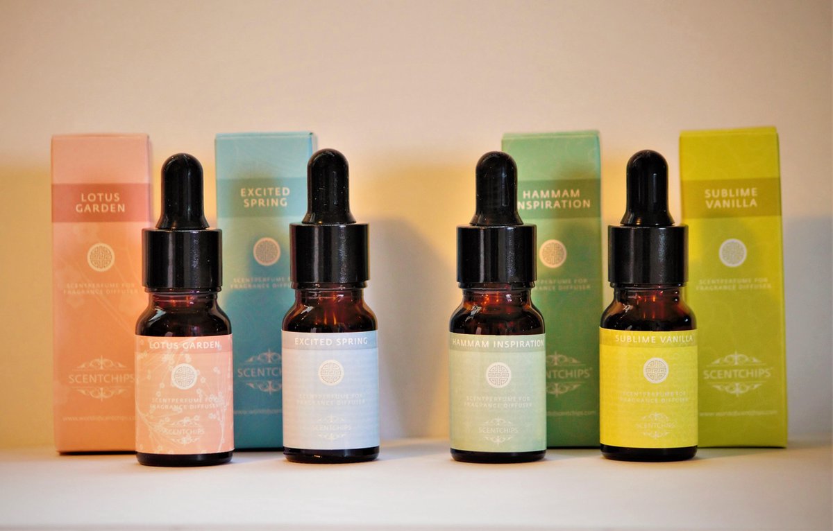 Scentchips pakket 3 + 1 gratis geur olie |LOTUS GARDEN