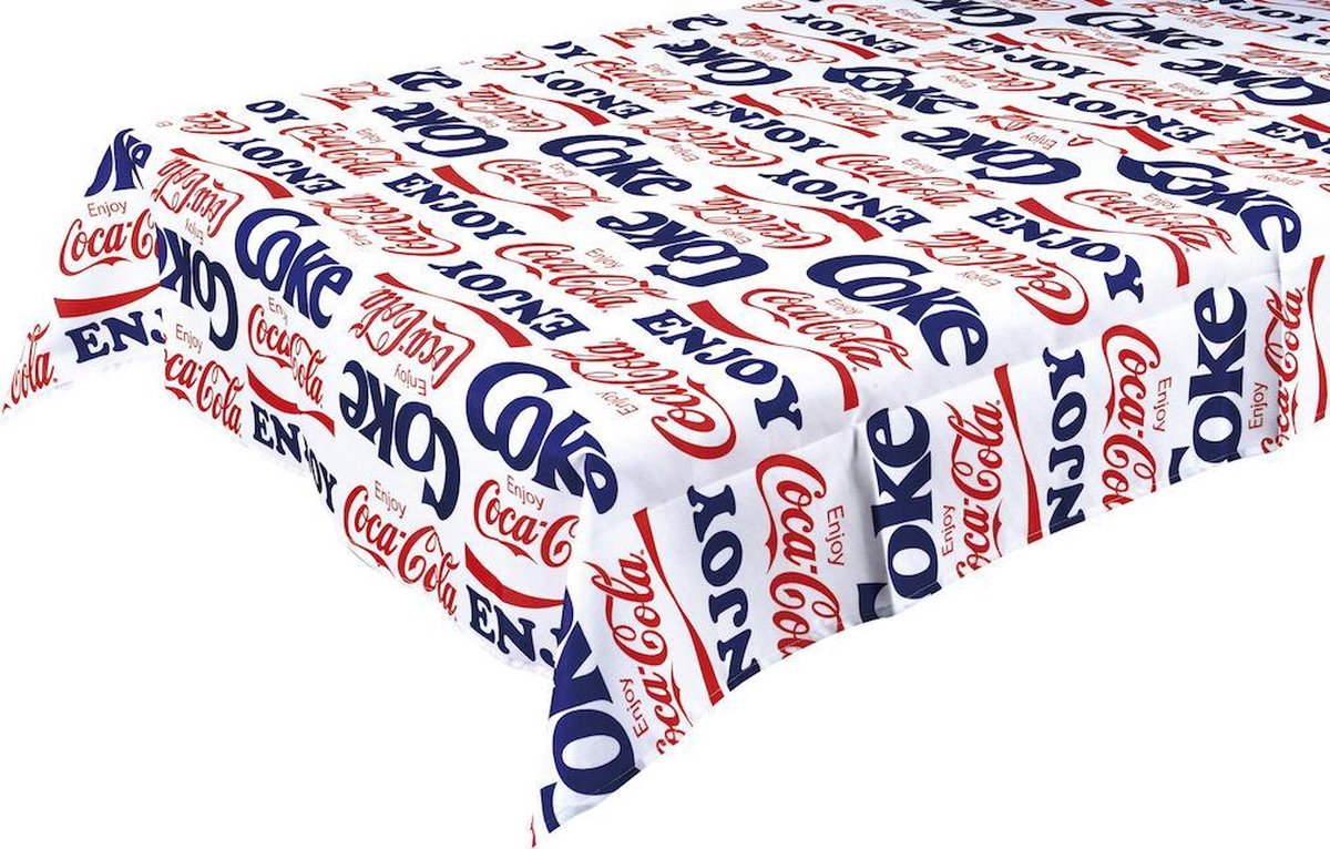 Coca-Cola Tafellaken - Tafelkleed - Tafelzeil - Retro - 140 cm x 230 cm - Ovaal