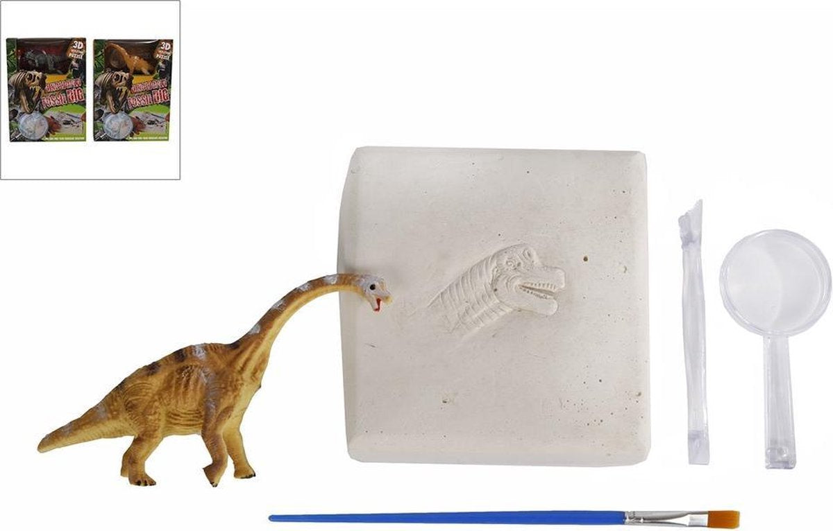 Dinoworld fossiel hakken puzzel met extra dinosaurus