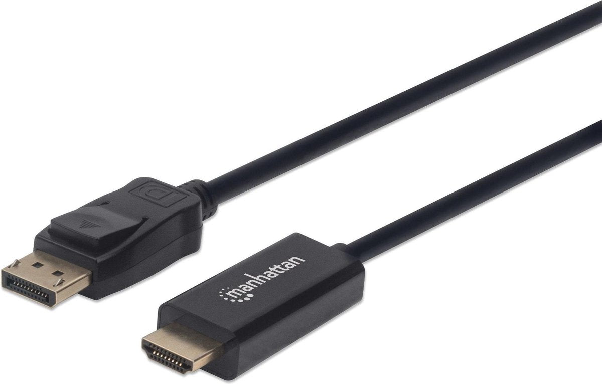 Manhattan HDMI Aansluitkabel 180.00 cm 152679 Zwart [1x DisplayPort stekker - 1x HDMI-stekker]