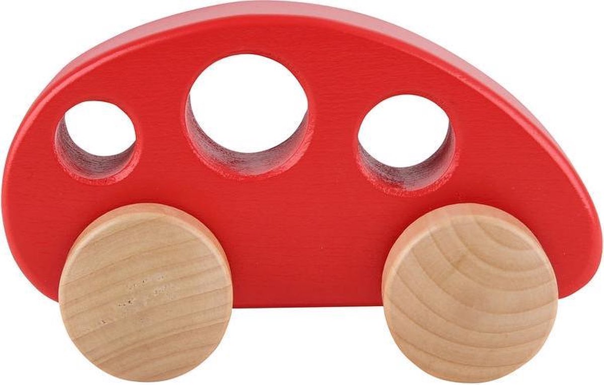 Hape | Houten mini bus - Rood