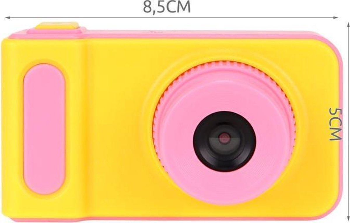 Mini Digitale Camera voor Kinderen - oplaadbaar 2 inch LCD-Scherm Geschenkspeelgoed voor Jongens en Meisjes Roze / Geel