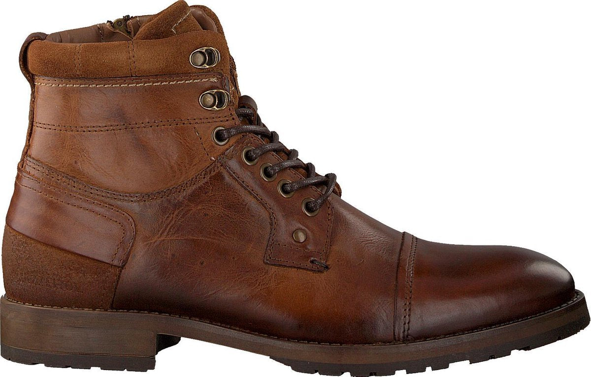 Mazzeltov Mrevinhade613.01om Veterboots - Laarzen Met Veters - Heren - Cognac - Maat 43