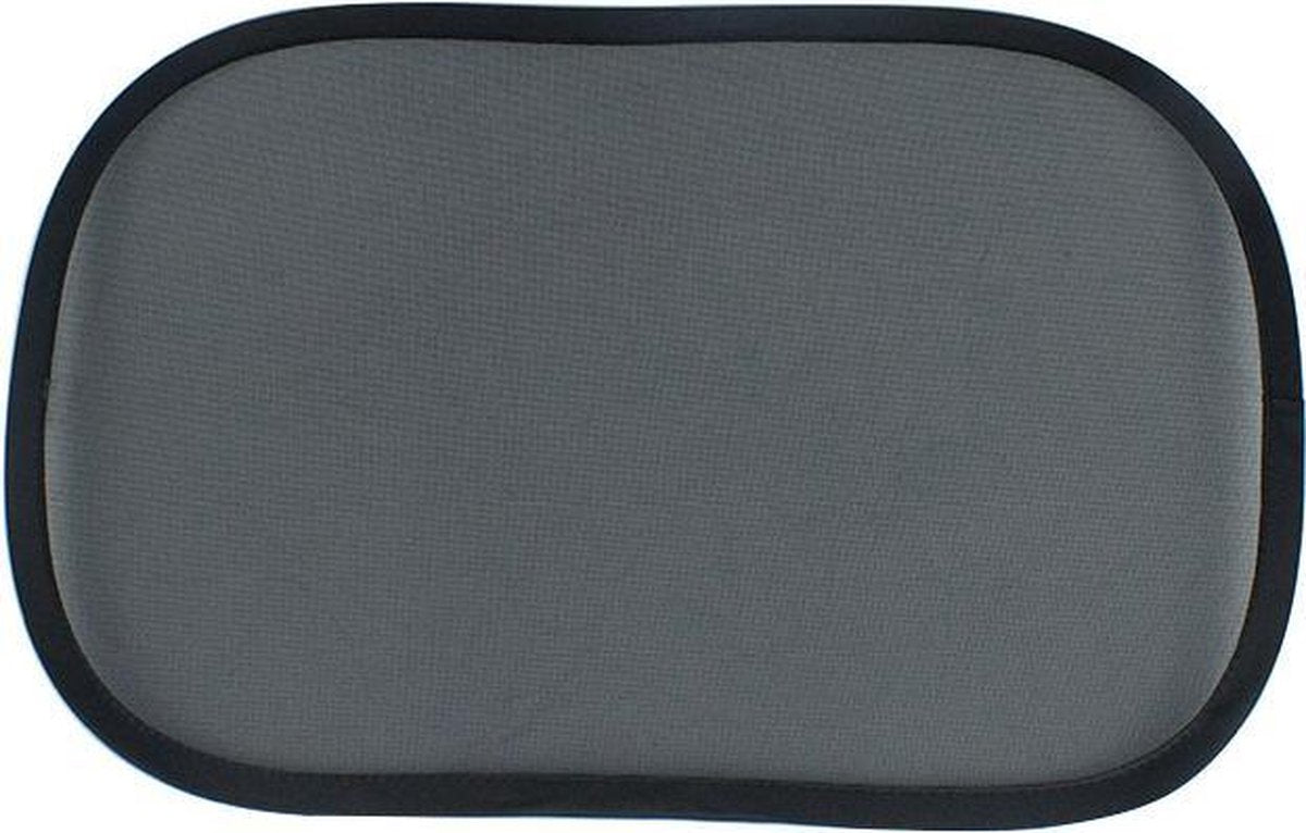 Zonnescherm auto kind / baby - zijruit - Set van 2 stuks - Statisch zelfklevend - hoge UV bescherming - Zwart - 47x31cm