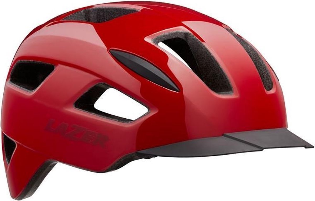 Lazer Fietshelm Lizard Polycarbonaat Rood Maat 55-59 Cm