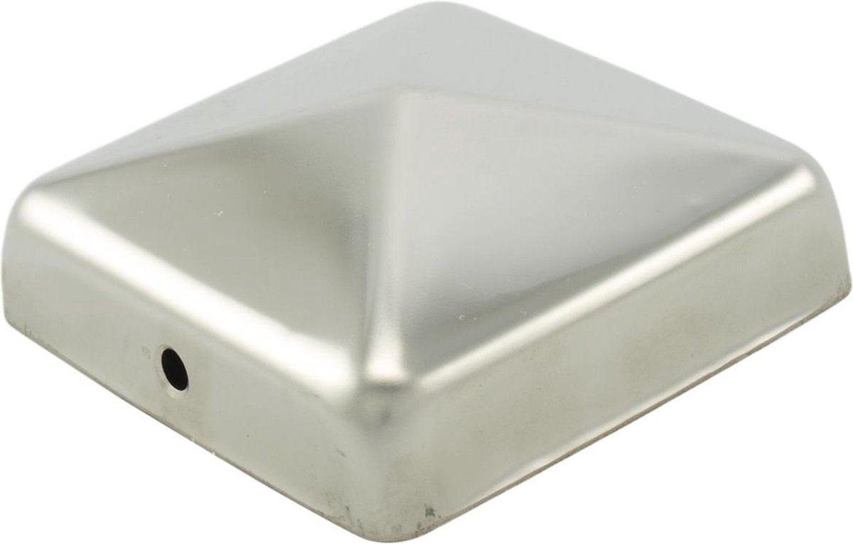 Paalornament RVS Piramide 91x91mm