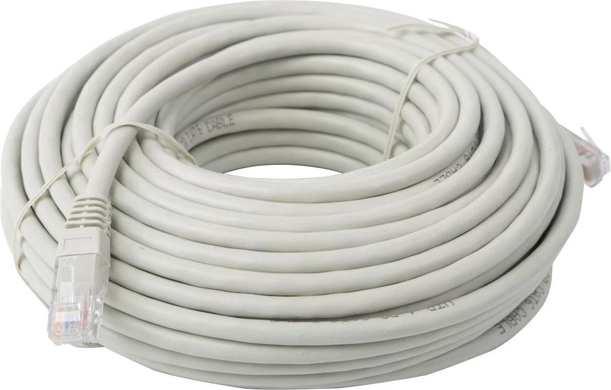 Netwerkkabel - Aigi Atryn - Cat6 UTP - 20 Meter - Koper - Grijs - BES LED