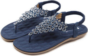 Sandalen - Dames - Somme Bohemian - Met veel kleine diamanten - Blauw - maat 41
