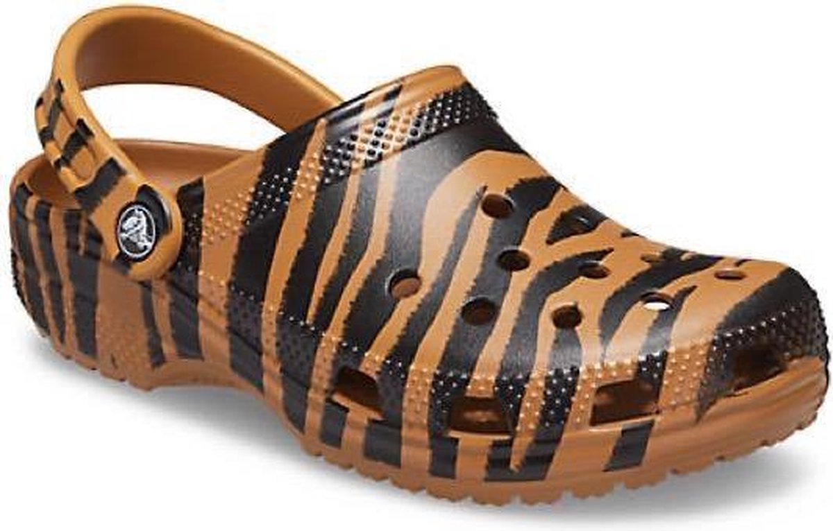 Crocs Classic Klomp Animal Print Dark Gold Zebra