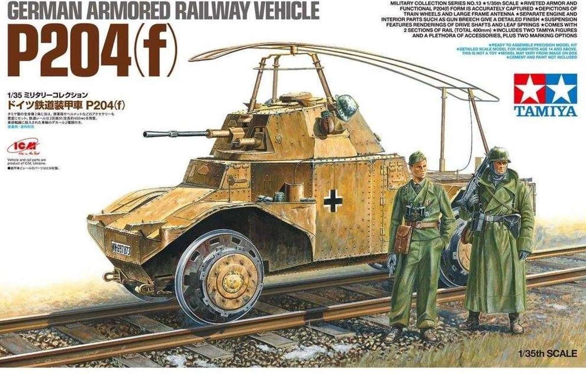 1:35 Tamiya 32413 P204(f) Railway with 2 Figures Plastic kit