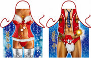 Kerstman en Kerstvrouw Sexy Grappig Leuk Schort Keukenschort voor Kerstmis