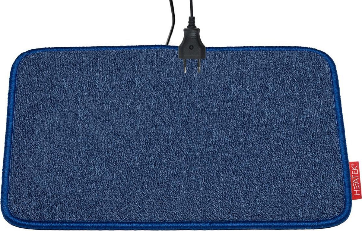 Heatek verwarmde voetenmat - Blauw 50 x 40 cm