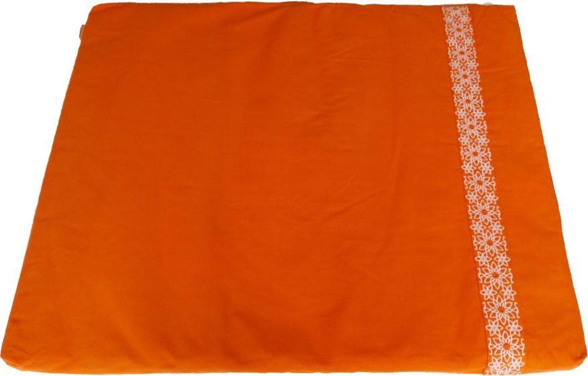 Samarali meditatiemat zabuton (Oranje) - ethisch geproduceerd van 100% biologisch katoen (GOTS gecertificeerd) | 90 x 70 x 5 cm | Heeft 2 lagen | Verkrijgbaar in 6 natuurlijke kleuren