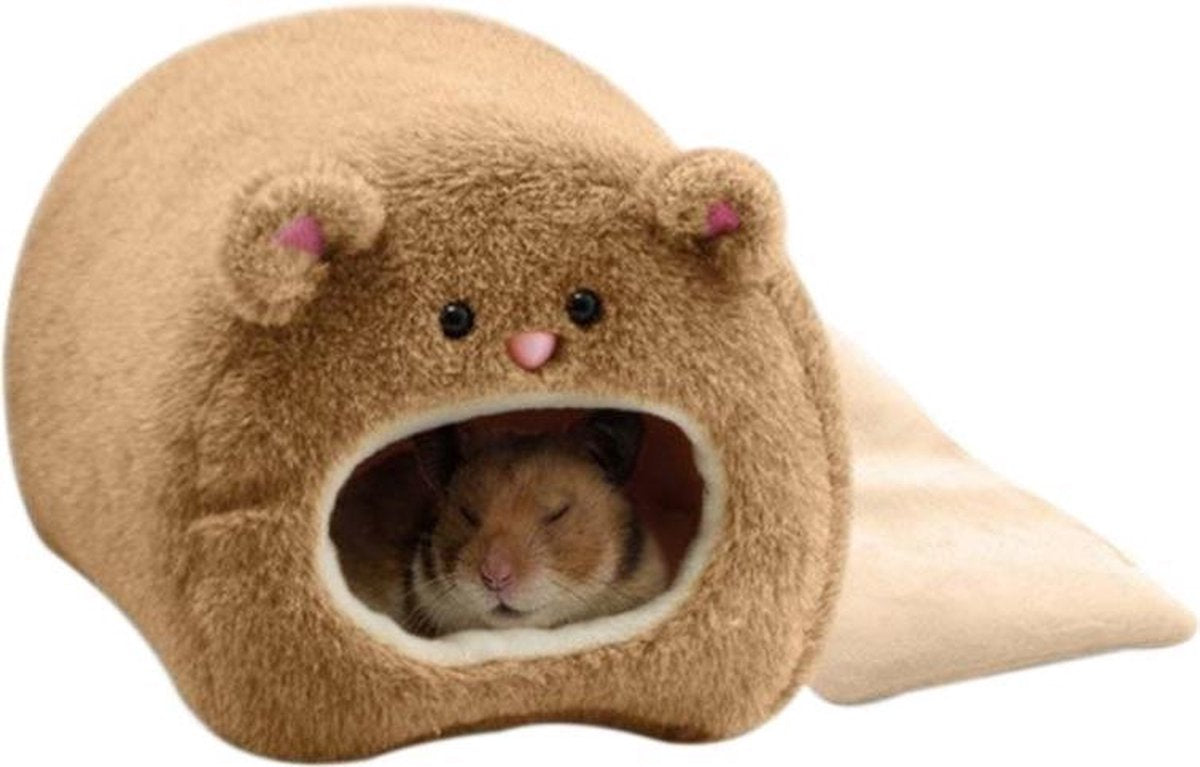 WiseGoods - Premium Hamster Huisje - Knaagdier Huisje - Hamster Bed - Hiden - Dierenaccessoire - Bruin - 11x8 cm