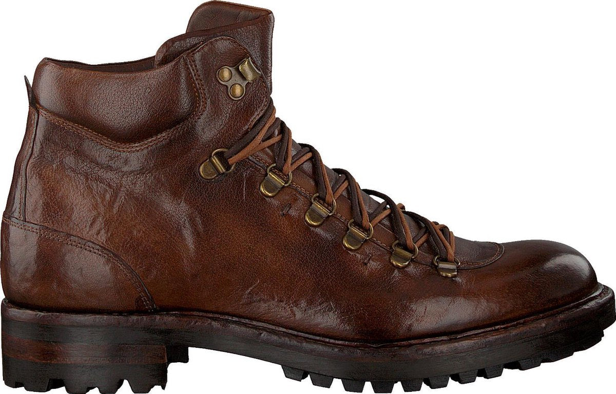 Mazzeltov 9071 Veterboots - Laarzen Met Veters - Heren - Cognac - Maat 44+