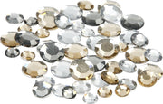 Creative Strasstenen Rond 6x9x12mm Goud/zilver 360 Stuks
