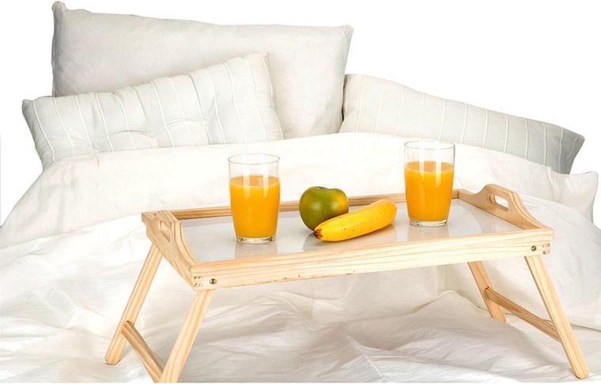 Dienblad voor op bed (hout)