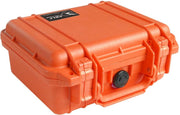 Peli 1200 Waterdichte Camerakoffer Oranje met Foam Interieur