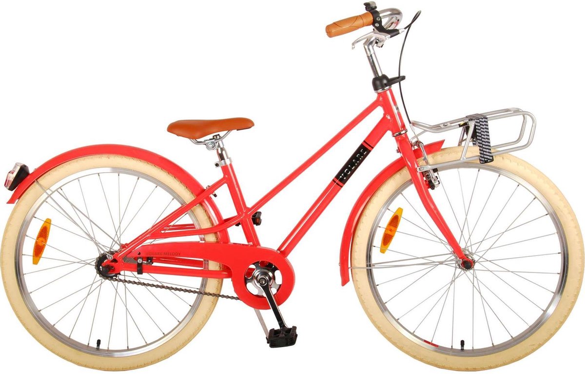 Volare Melody Kinderfiets - Meisjes - 24 inch - Pastel Rood - Prime Collection