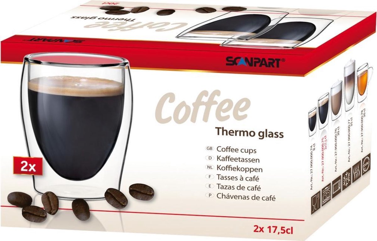 Scanpart - Koffie thermoglazen - 2x175 ml