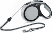 Flexi New Comfort Koord - Hondenriem - Grijs/Zwart - M - 8 m - (<20 kg)